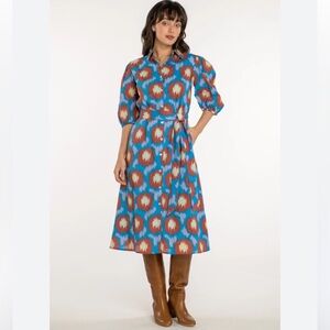 Olivia James Patterned Long Sleeve Dress